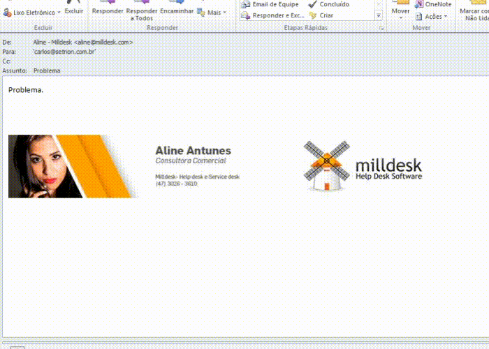 Gif integración con e-mail Milldesk. Recursos de Milldesk que resuelven los principales problemas de soporte de TI en poco tiempo!